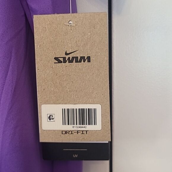 Nike Men Digi Swoosh Short Sleeve Hydroguard Purple Size M - Picture 8 of 14